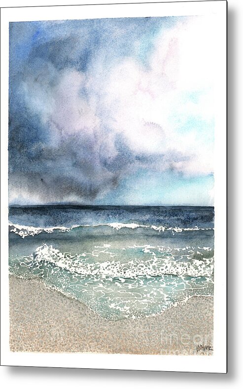 Storm Metal Print featuring the painting Stormy Day by Hilda Wagner
