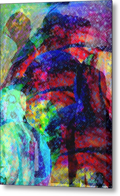 Abstract Metal Print featuring the digital art Strangers Among Us by Vallee Johnson