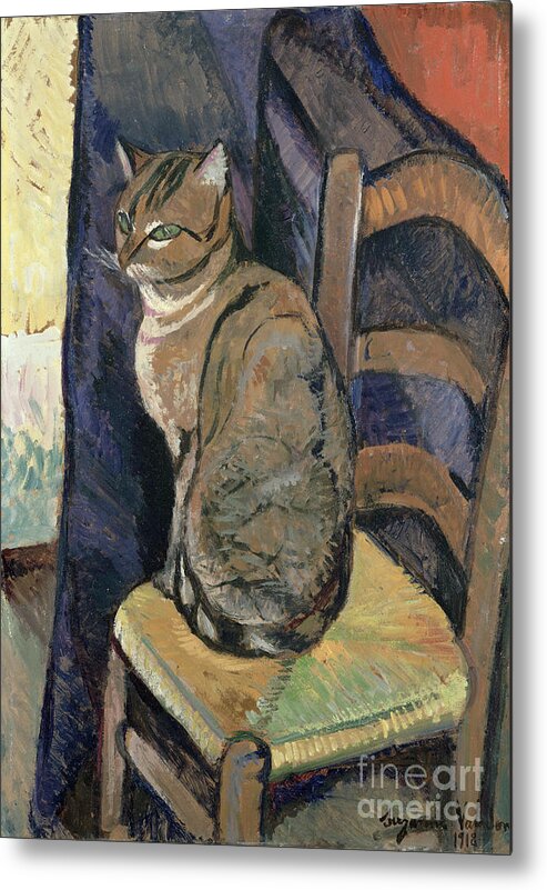 Study Metal Print featuring the painting Study of A Cat by Suzanne Valadon