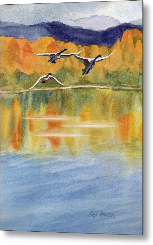 Kris Parins Metal Print featuring the painting Swan Lake Revisited by Kris Parins