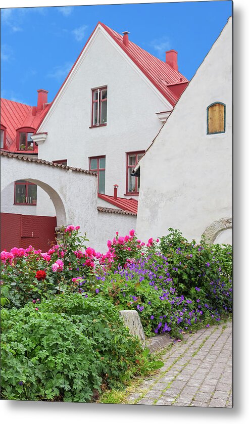 Town Metal Print featuring the photograph Swedish town Visby by GoodMood Art