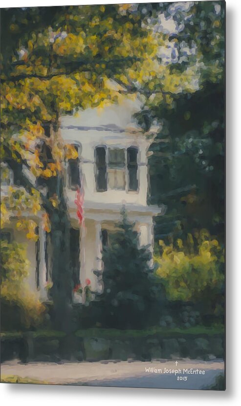 Ten Lincoln Street Metal Print featuring the painting Ten Lincoln Street, Easton, MA by Bill McEntee