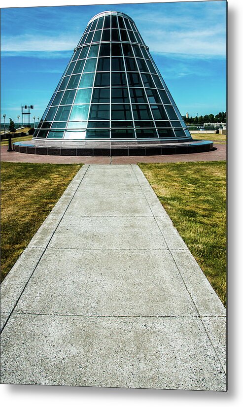 Terrell Library Skylight Dome Metal Print featuring the photograph Terrell Plaza Skylight Dome by Ed Broberg