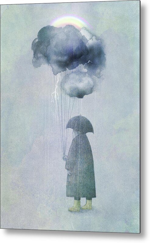 Clouds Metal Print featuring the painting The Cloud Seller by Eric Fan