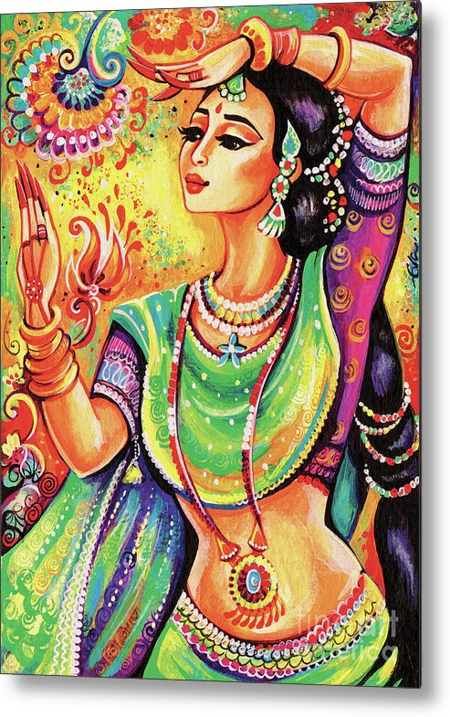 Indian Dancer Metal Print featuring the painting The Dance of Tara by Eva Campbell