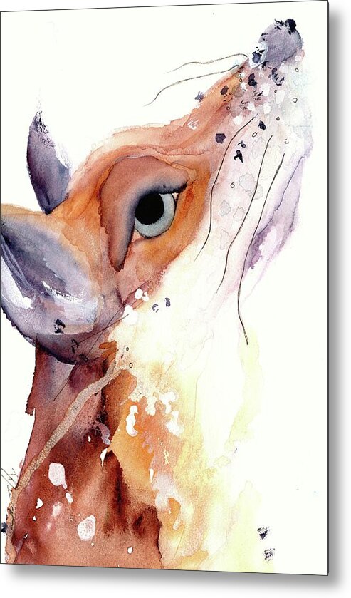 Colorado Metal Print featuring the painting The Fox by Dawn Derman