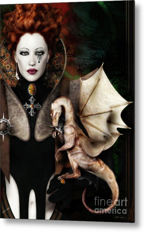 Dragon Metal Print featuring the digital art The Last Dragon by Shanina Conway