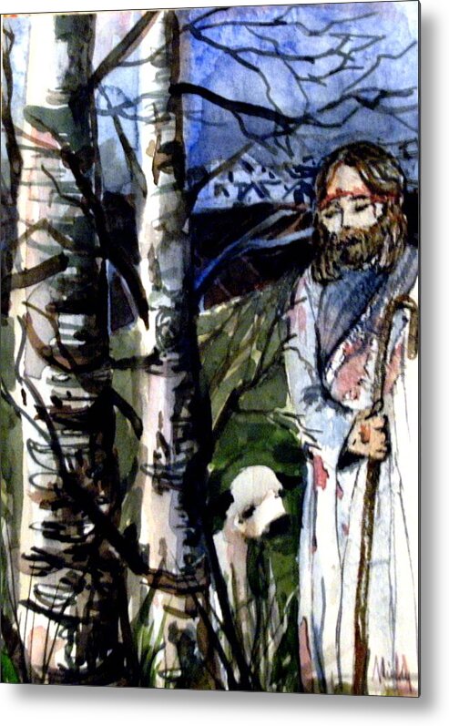 Lord Metal Print featuring the painting The Lord is my Shephard by Mindy Newman