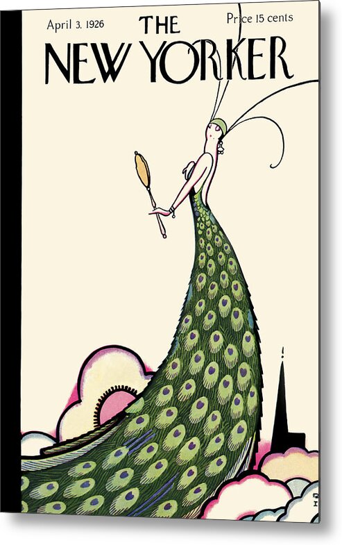 Fashion Metal Print featuring the painting New Yorker April 3rd, 1926 by Rea Irvin