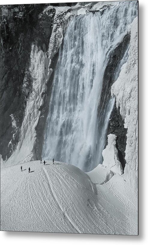 Montmorency Metal Print featuring the photograph The Smallness Of Man Against Nature by Mirek