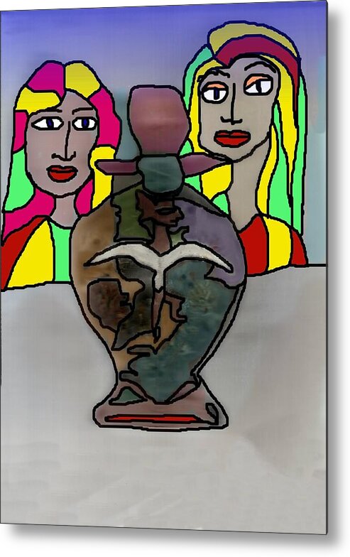 People Metal Print featuring the digital art The Vase by Laura Smith