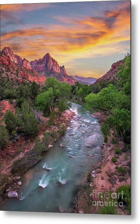 Zion National Park Metal Print featuring the photograph The Watchman by Anthony Heflin