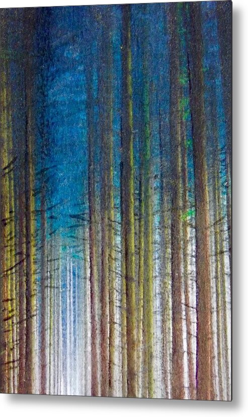 Forest Metal Print featuring the painting Timber Glow by Cara Frafjord