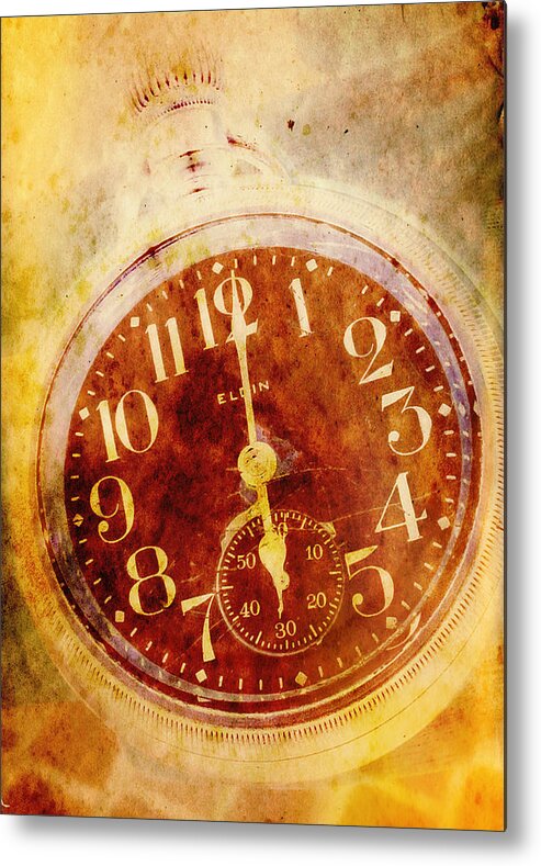 Clock Metal Print featuring the digital art Time by Valerie Reeves