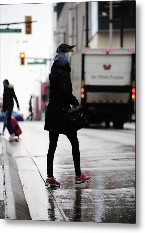 Street Photography Metal Print featuring the photograph Tiny Umbrella by J C