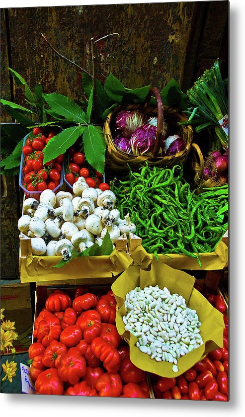 Fruits Photographs Metal Print featuring the photograph Vegetables in Florence by Harry Spitz