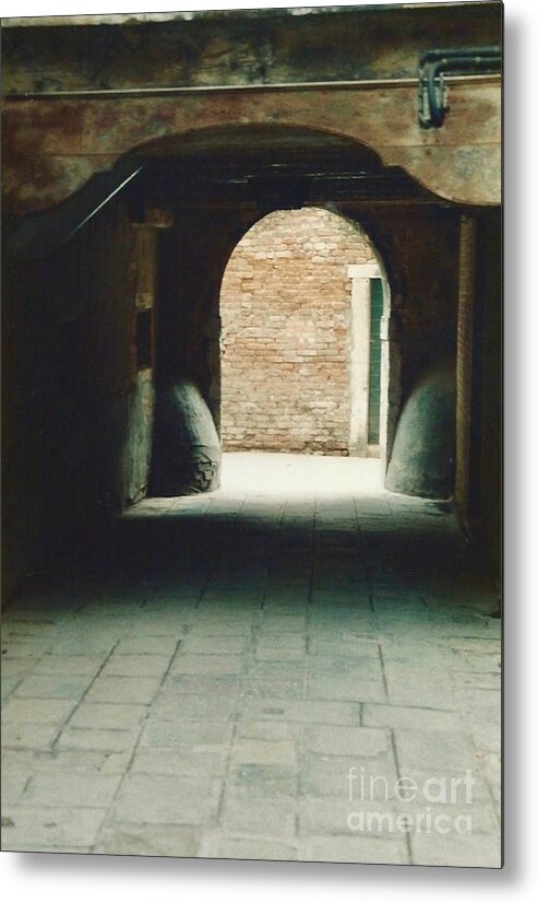 Venice Shadows Mysterious Metal Print featuring the photograph Venice Arch by J Doyne Miller