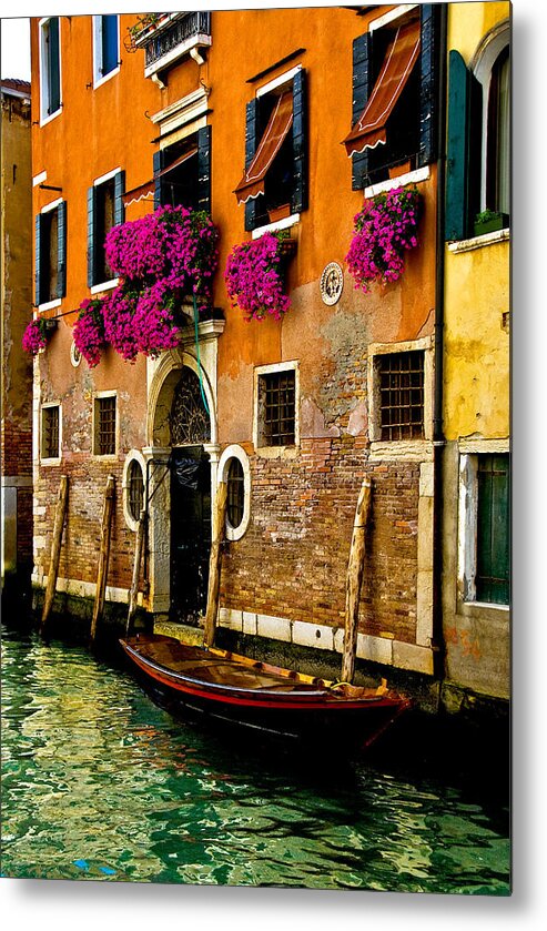Brick Metal Print featuring the photograph Venice Facade by Harry Spitz