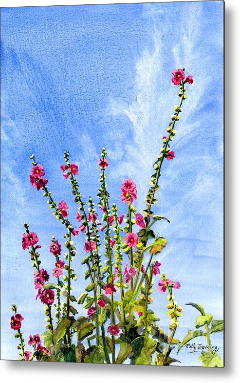 Reach To The Sky Metal Print featuring the painting View From Main St Monhegan by Melly Terpening