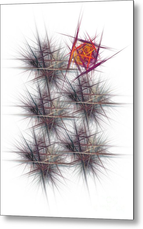 Virus Metal Print featuring the digital art Virus abstract art by Justyna Jaszke JBJart