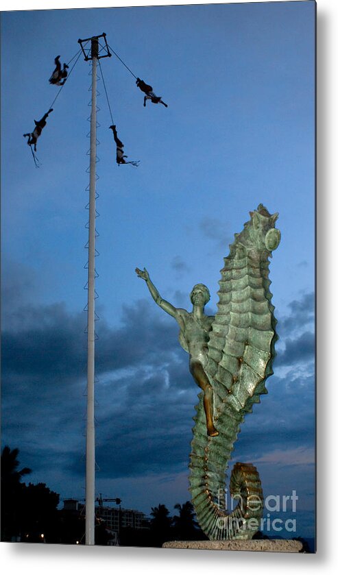 Puerto Vallarta Metal Print featuring the photograph Voladores of Papantla in Puerto Vallarta by Anthony Totah