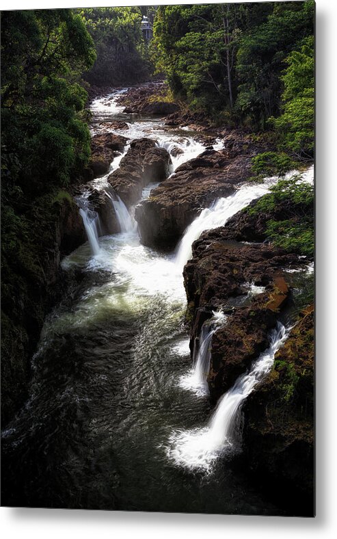 Waterfall Metal Print featuring the photograph Wainaku Street Falls by Susan Rissi Tregoning