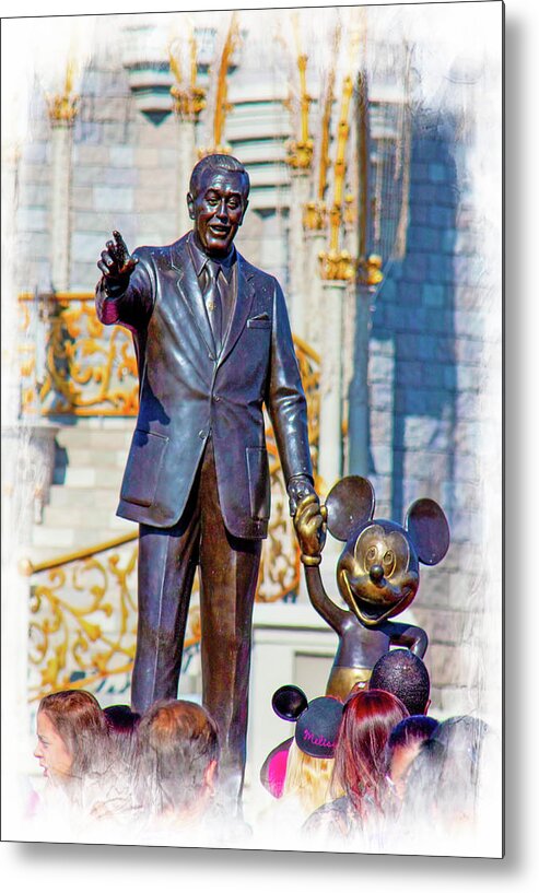 Magic Kingdom Metal Print featuring the photograph Walt and Mickey by Mark Andrew Thomas