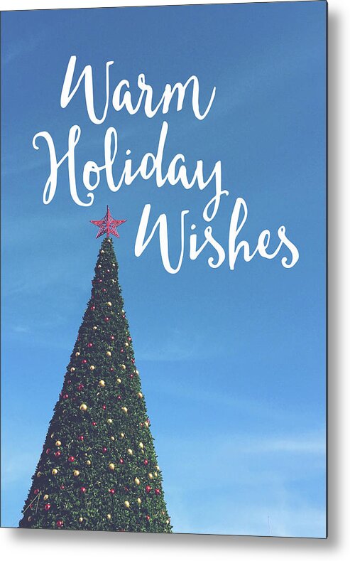 Holiday Metal Print featuring the photograph Warm Holiday Wishes- Art by Linda Woods by Linda Woods