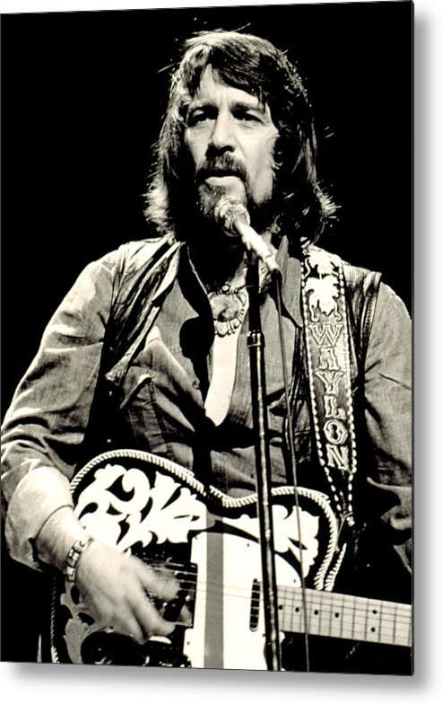 Beard Metal Print featuring the photograph Waylon Jennings In Concert, C. 1976 by Everett