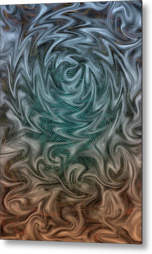 Abstract Experimentalism Metal Print featuring the digital art Wherever You Go, There You Are by Becky Titus