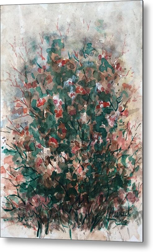 Wilde Flowers Metal Print featuring the painting Wild flowers by Laila Awad Jamaleldin