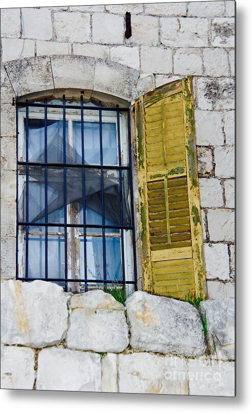 Window Metal Print featuring the photograph Yellow Shutter by Jody Frankel