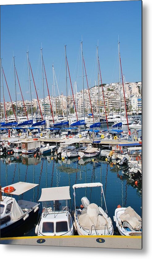 Zea Metal Print featuring the photograph Zea Marina in Athens by David Fowler
