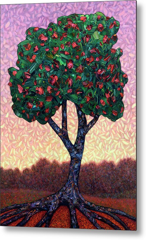 Tree Metal Print featuring the mixed media Apple Tree #1 by James W. Johnson