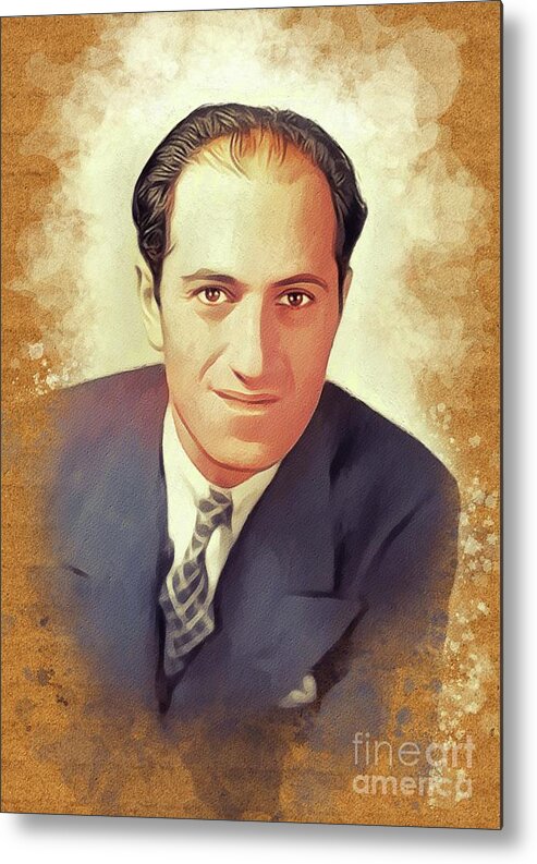 George Metal Print featuring the painting George Gershwin, Music Legend #1 by Esoterica Art Agency