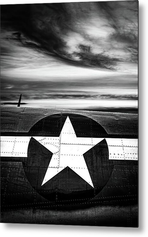 B-24 Metal Print featuring the photograph Sunset North American B-25 Mitchell #1 by Bob Orsillo