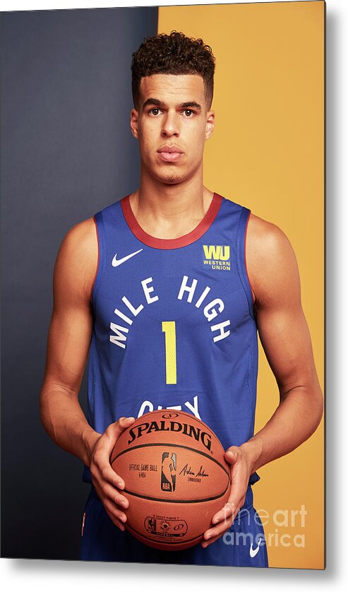 Michael Porter Jr Metal Print featuring the photograph 2018 Nba Rookie Photo Shoot #114 by Jennifer Pottheiser