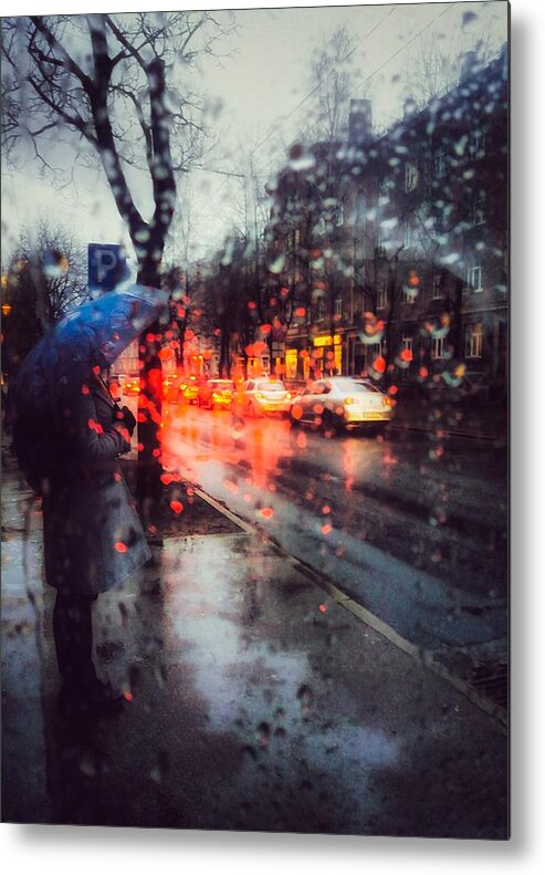 Rain Metal Print featuring the photograph Untitled #16 by Alex Lo