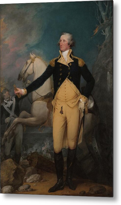 George Washington Metal Print featuring the painting General George Washington At Trenton by John Trumbull