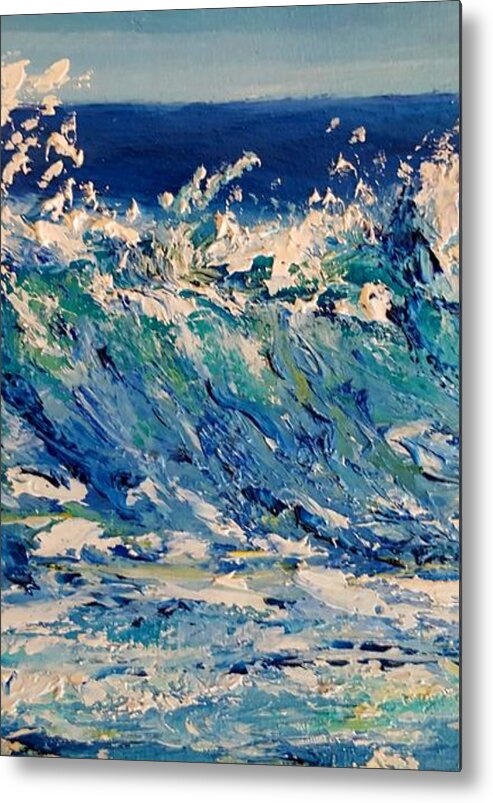 Surf Metal Print featuring the painting Morning Surf #1 by Fred Wilson