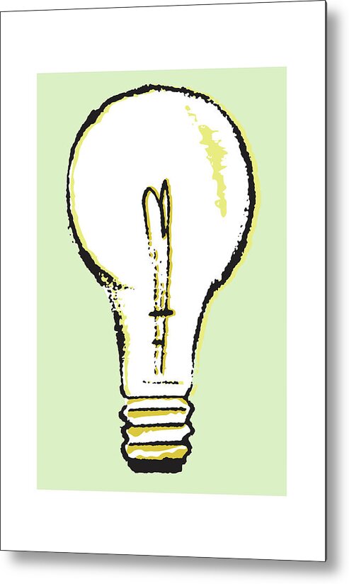 Bulb Metal Print featuring the drawing Light Bulb #25 by CSA Images