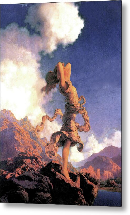 Clouds Metal Print featuring the painting Ecstasy by Maxfield Parrish