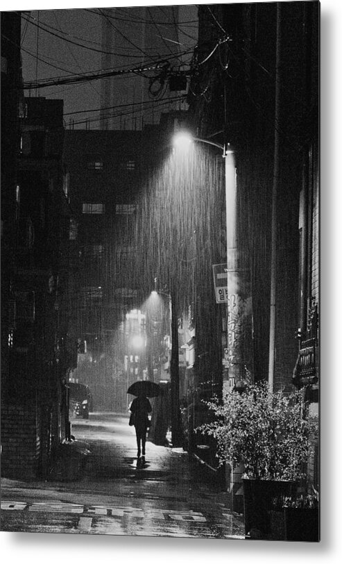Alleyways Metal Print featuring the photograph A Spring Night. by Mi Young Choi