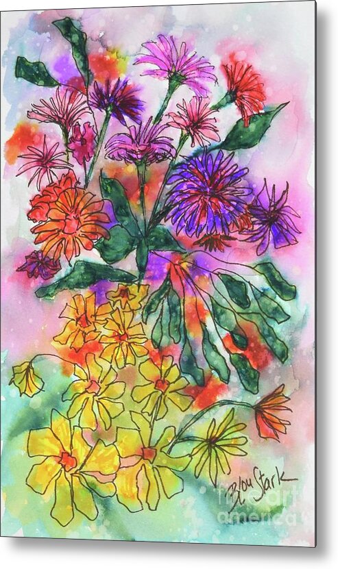 Barrieloustark Metal Print featuring the painting A Surprise Bouquet by Barrie Stark