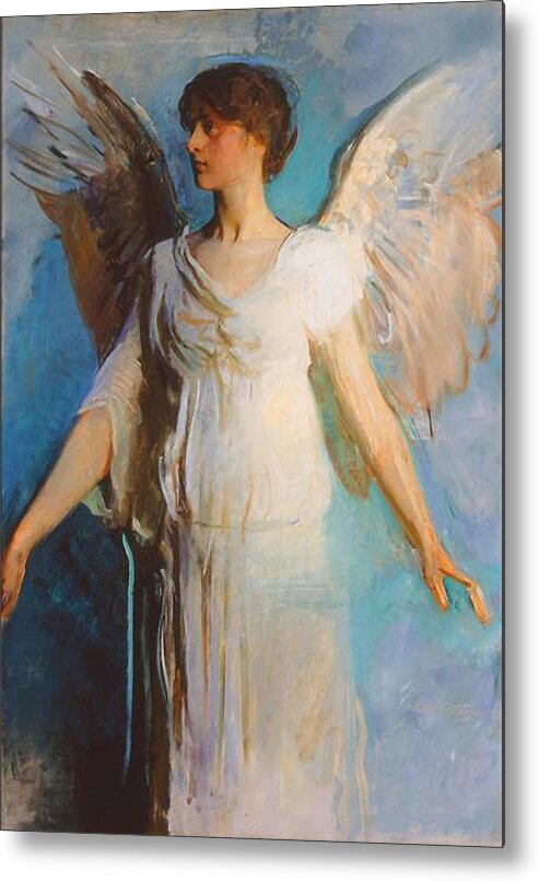 Angels Metal Print featuring the mixed media Angel Standing 104 by Abbott Handerson Thayer