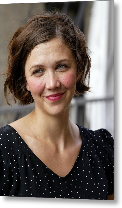 Actress Metal Print featuring the photograph Actress Maggie Gyllenhaal At The by New York Daily News Archive