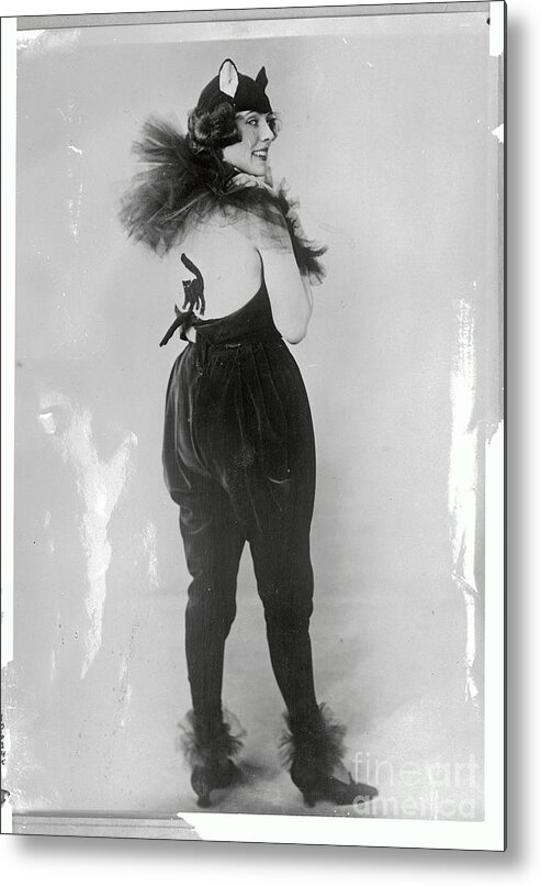 People Metal Print featuring the photograph Actress Peggy Marsh Wearing Cat Costume by Bettmann