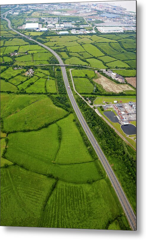 Scenics Metal Print featuring the photograph Aerial View Of Motorway by Allan Baxter