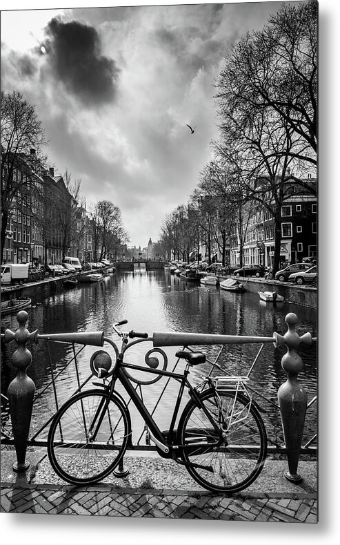 Holland Metal Print featuring the photograph Amsterdam View by Framing Places