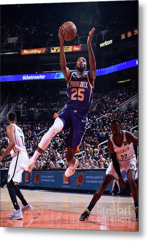 Nba Pro Basketball Metal Print featuring the photograph Brooklyn Nets V Phoenix Suns by Michael Gonzales